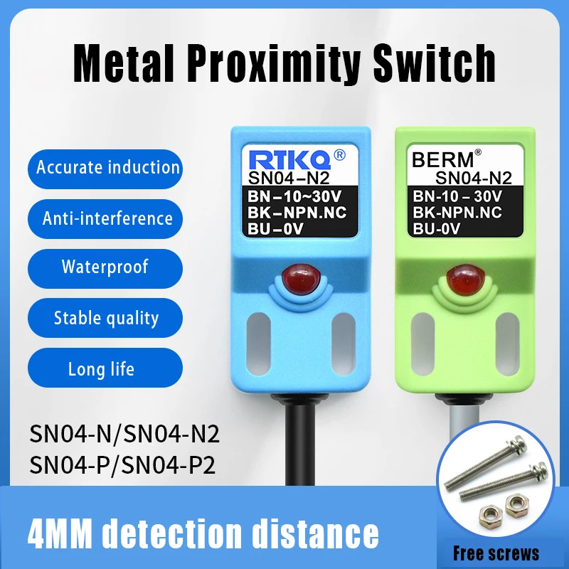 

2pc SN04-N/P Stroke Proximity Switch Limit Induction Photoelectric Zero Position Sensor Lead Screw Linear Guide Slide Accessorie