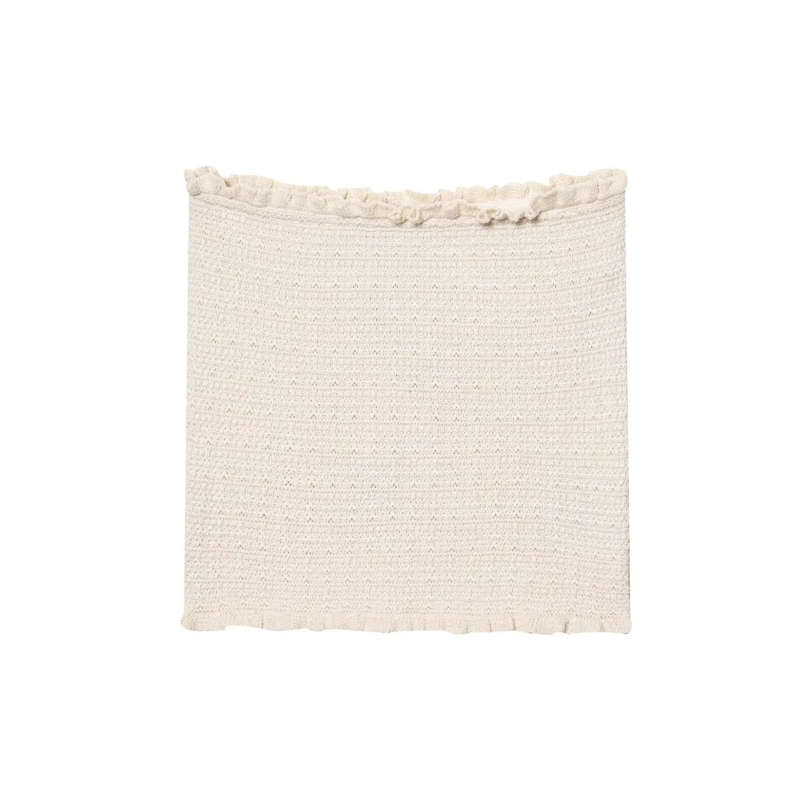 

Faionable Knitted Wrap Chest Top Women's Sle Spring New Design Polyester Fiber Straight Tube Outerwear Pure Color Casual ...