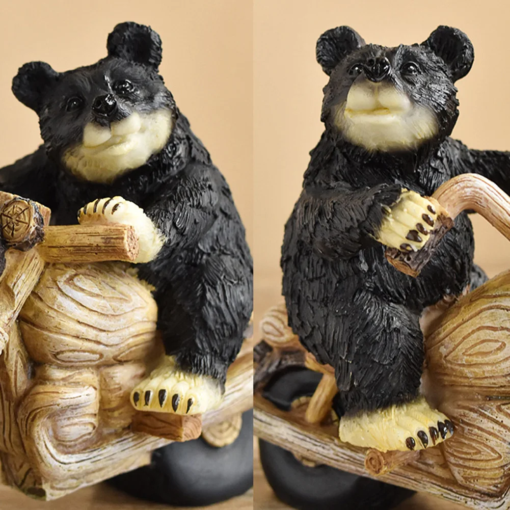 樹脂製のクマの彫刻,リビングルームの装飾,彫刻の手工芸品,置物,創造的なスタンディングベアの装飾