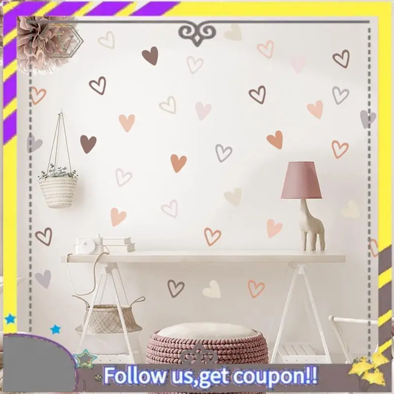 

New 144PCS Heart Bohemianstyle Boho Self-Adhesive Wall Stickers Set Kit Heart-Shaped Decorative Stickers Set Kit
