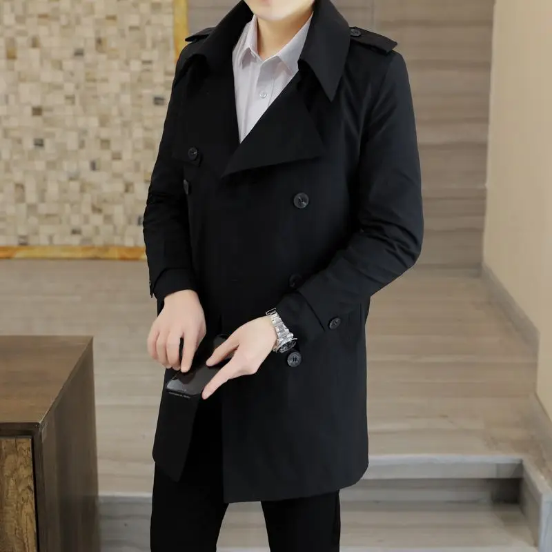 

Trench Xxs Cotton Coat Mens Homme Faux Fur Oversized Winter Thickening Gothic Warmth Belted Fringe Embroidered Darkwear Decorate