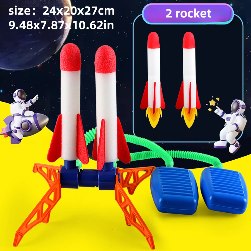 Kinder Raketenwerfer Schrittpumpe Power Air Pressed Stomp Outdoor Familienspiele Skyrocket Geburtstagsgeschenke Sportspielzeug für Kinder