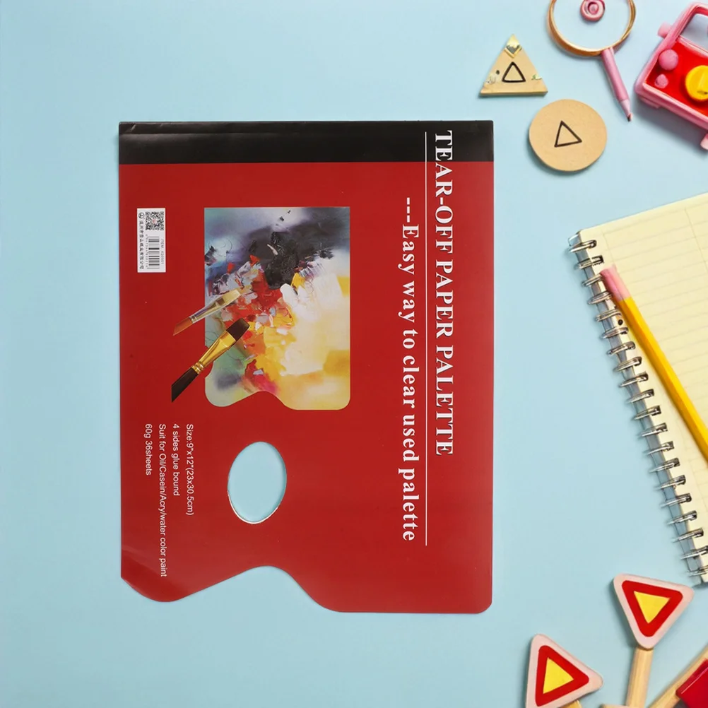 

2Pcs Tear Off Palette Paper Easy Peel Paint Mixing Sheets Portable Paint Pads for Acrylic Gouache Oil Artists Outdoor Travel