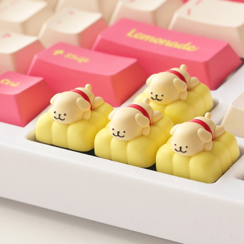 Resin Artisan Keycap Line Dog Handmade Personalized Resin Mechanical Keyboard Caps Cartoon Kawaii Keycaps Gifts Korean Keycaps