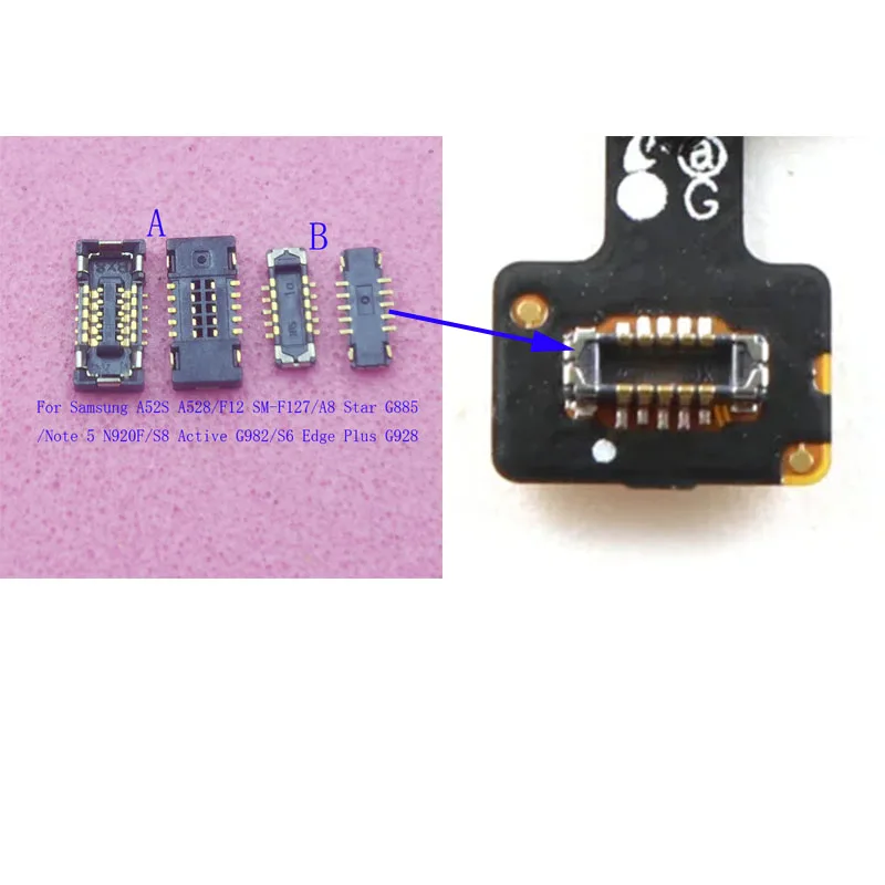 2-50Pcs Home Button Fingerprint Plug FPC Connector For Samsung Galaxy S8 Active A920 S6 Edge Plus A52S F12 A8 Star Note 5 A528