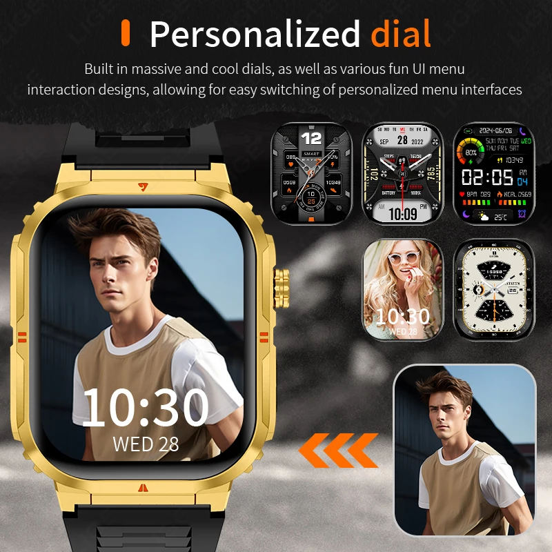 Lige bluetooth chamada de telefone monitor saúde 2.01 "display hd relógio inteligente 2025 novo ip68 à prova dip68 água esportes fitness smartwatch feminino