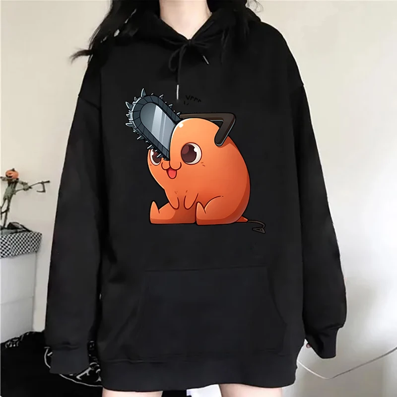 Women\'S Winter Autumn Fashion Hooded Casual Long Sleeve Anime Cute Kawaii Pochita Hoodies Sweatshirts Loose Pullover