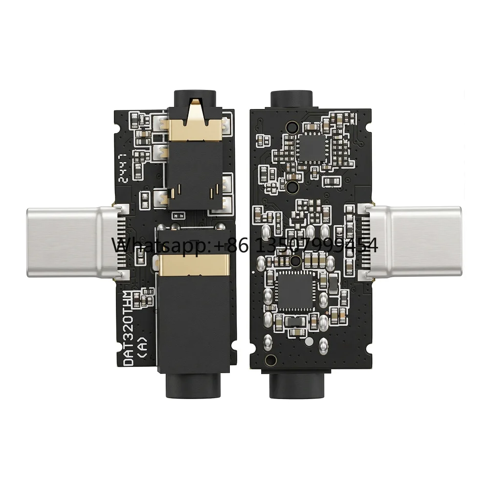 

OEM DAT320THM Type-C HiFi Audio Codec Module 384kHz/32bit DAC 100dB SNR Low THD+N -75dB 4.4mm/3.5mm Adapter COMTANG Direct