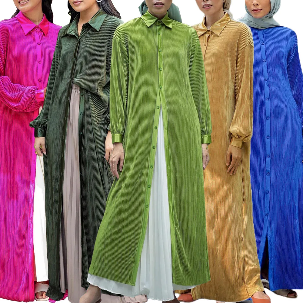 

Malaysia Dubai Open Eid Abayas Kimono Jalabiya Turkish Muslim Women Long Sleeve Maxi Dress Kaftan Islam Shirt Caftan Arabic Gown