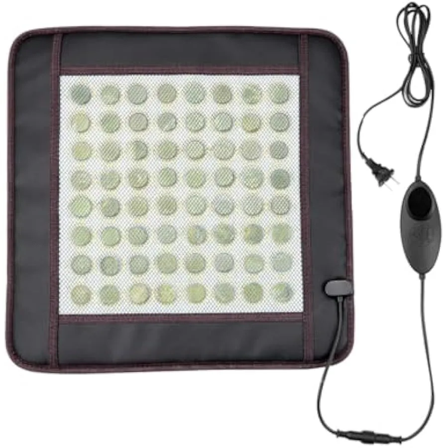 

Infrared Heating Pad for Back-Natural Jade Smart Controller with Memory Function Auto Shut Off 17.8X17.8Inches