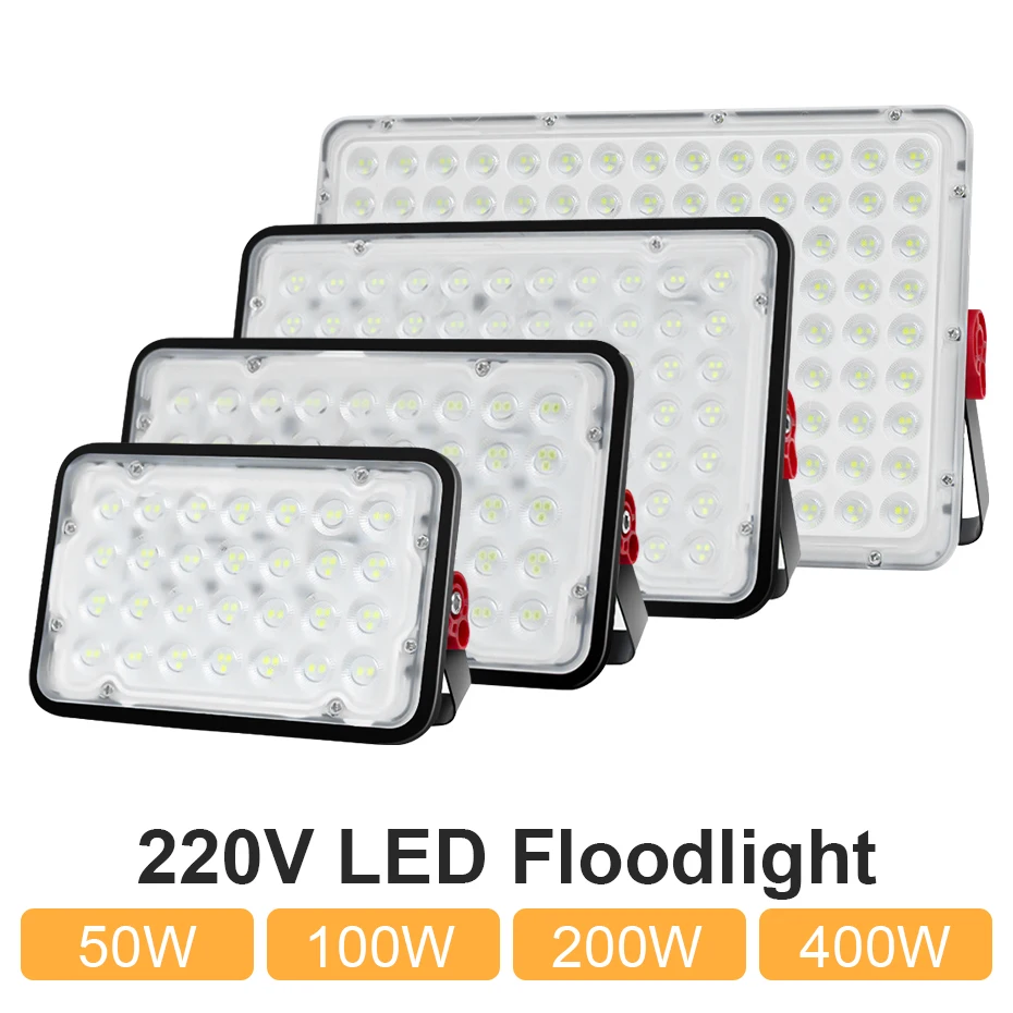 LED Flood Light Outdoor Lighting 220V 50W 100W 400W Floodlight Waterproof Reflector Projecteur LED Exterieur Focus Spotlight