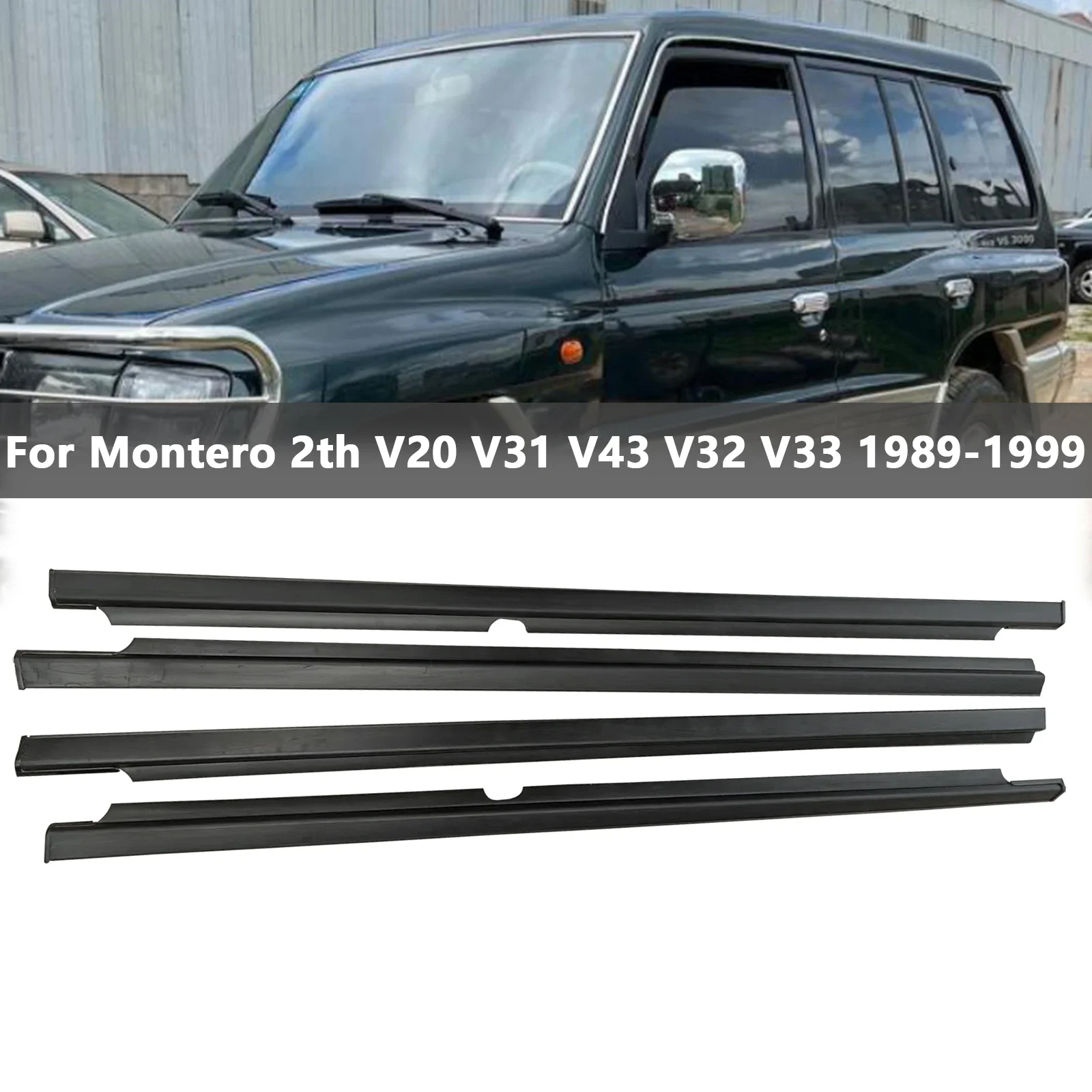 

Car Side Windows Weather Strips Waterproof Rubber Sealing Strip For Montero 2th V20 V31 V43 V32 V33 1989-1999 MB669117