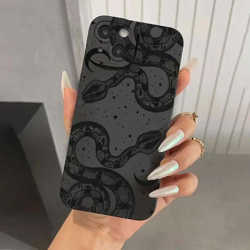 Cute Doodle Funny Snake Phone Case for Samsung Galaxy A56 A36 A16 A15 A35 A55 A34 A54 5G S25 S24 S23 Ultra S22 Plus S21 FE Cover