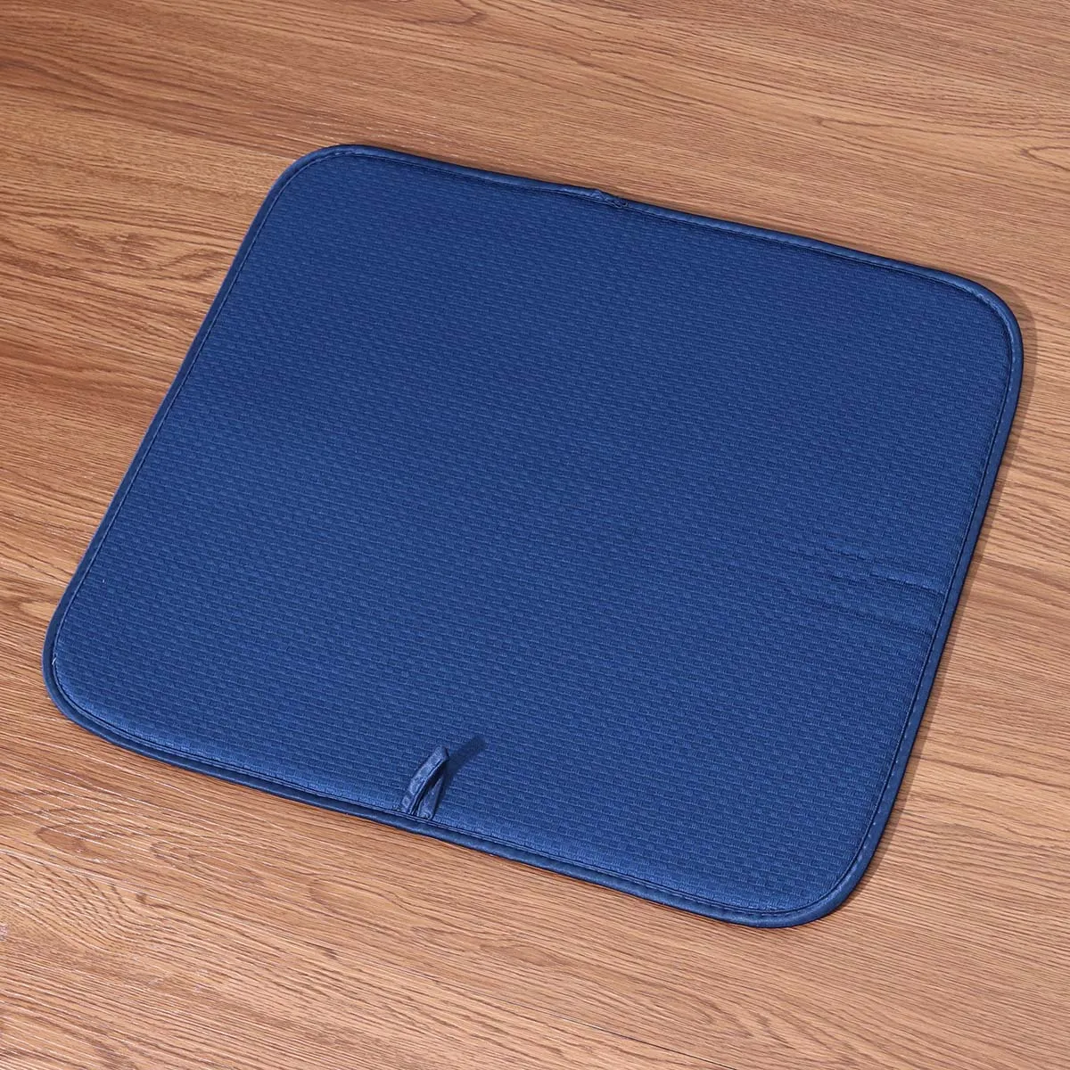 

Drain Drying Blue Rectangular Absorbent Non-Slip Dish Mat Kitchen Counter Foldable Tableware Storage Dishwasher Safe Table