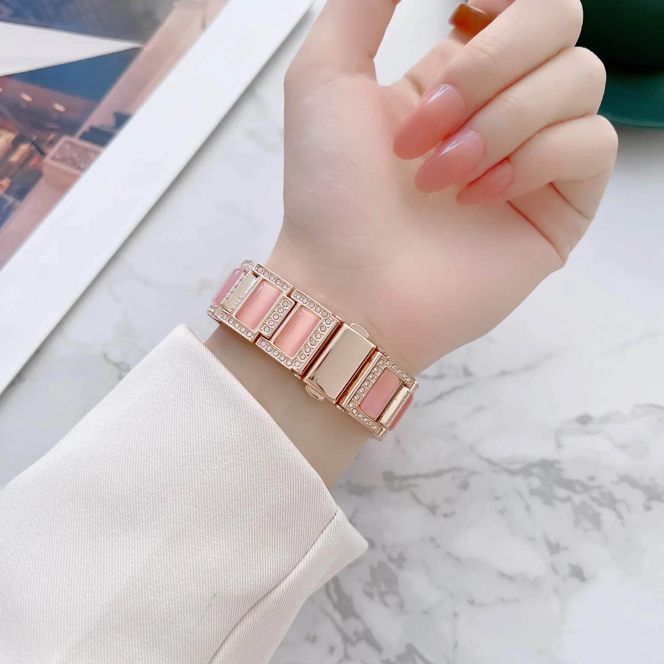 Metal Diamond Strap For Apple Watch Band 45mm 41mm 44mm 42mm 40mm 46mm Women Bracelet Belt iWatch series Ultra 10 9 8 7 6 5 4 SE