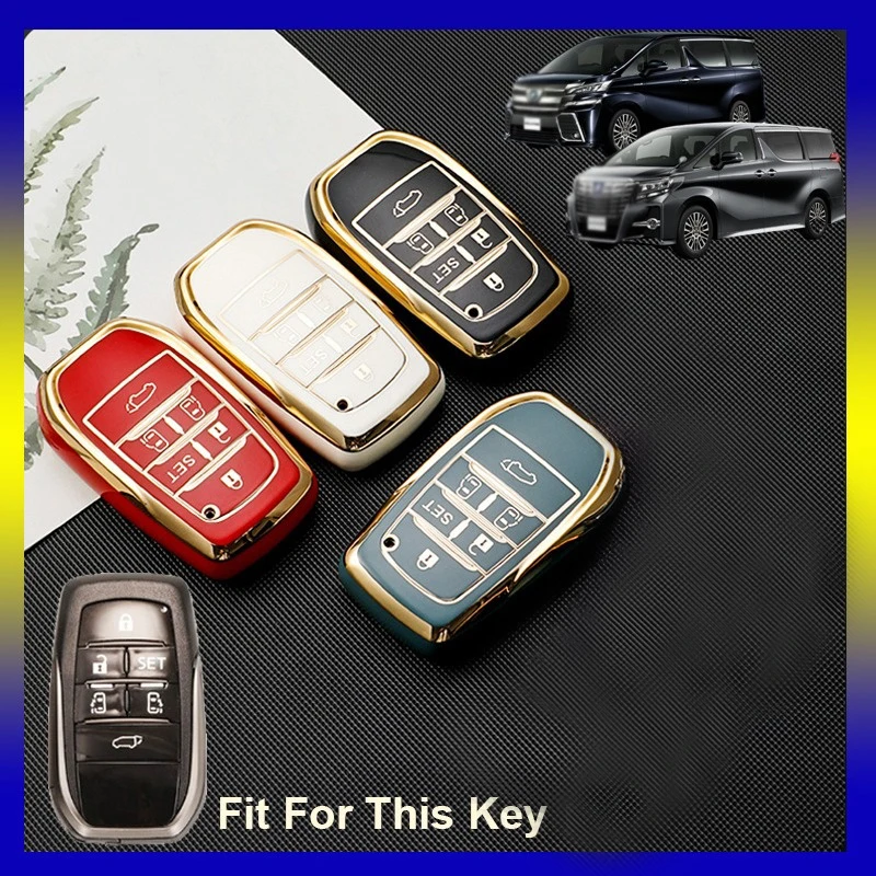 

For Toyota Vellfire Alphard 2015 2016 2017 2018 2019 2020 2021 6 Button Car Remote Key Fob Case Shell Cover Protector