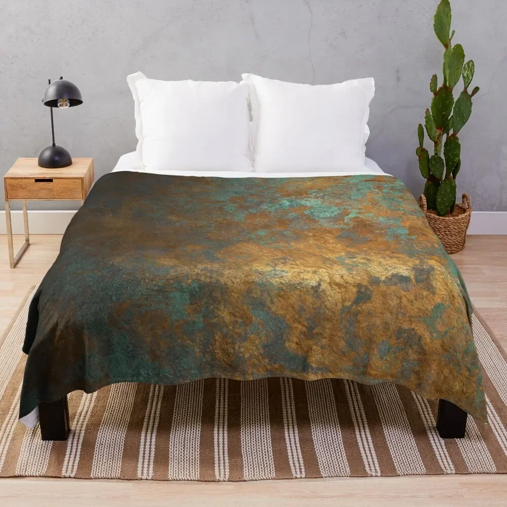 oxidized copper Throw Blanket Soft Big Sleeping Bag cosplay anime Moving Luxury Designer Blankets