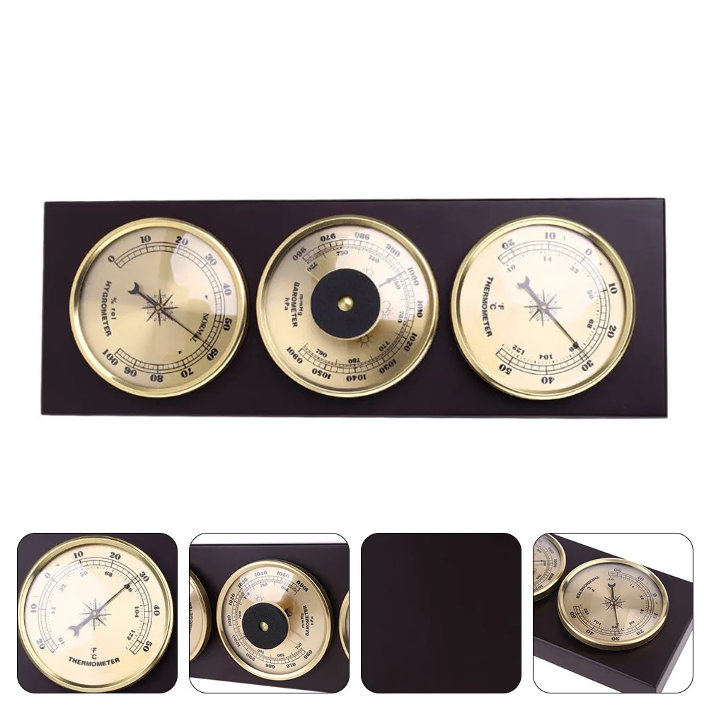 سبائك الألومنيوم بارومتر ميزان الحرارة الرطوبة عالية الدقة الحائط مقياس ورشة عمل المكتب المنزلي درجة الحرارة الرطوبة