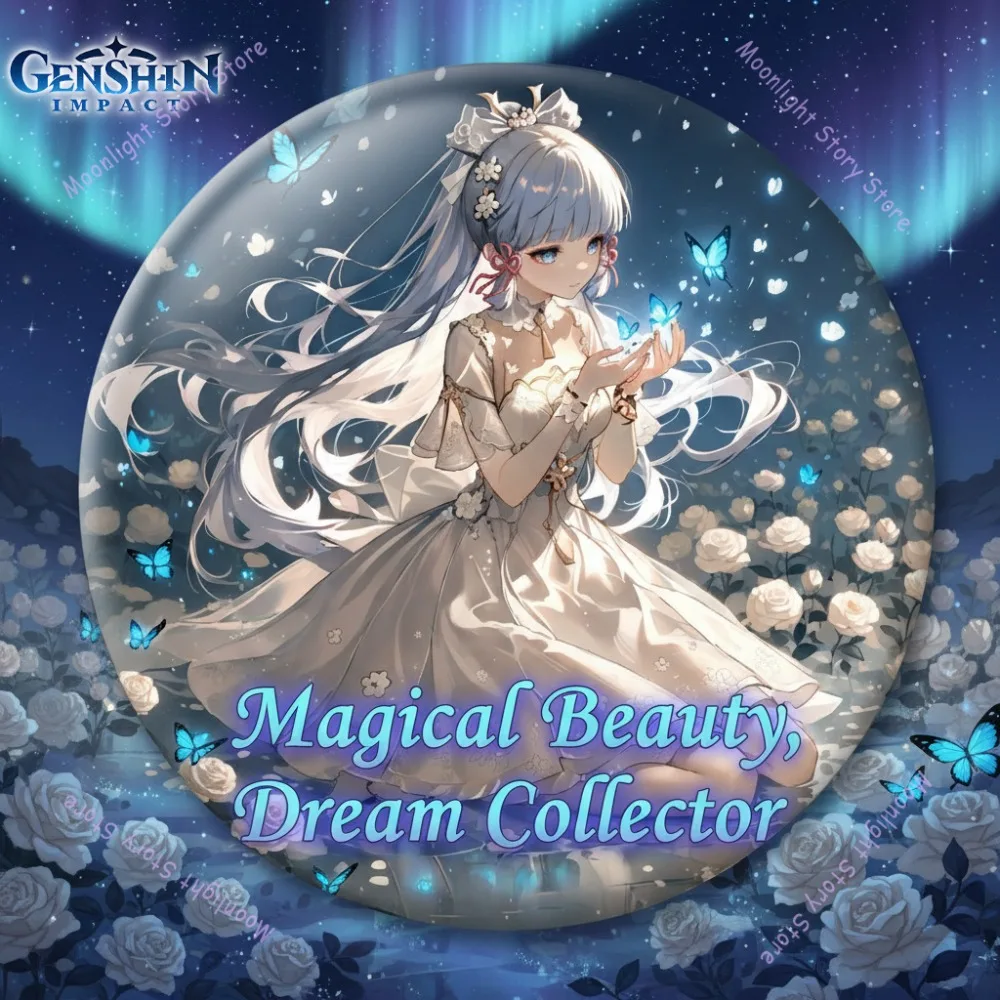 جينشين إمباكت أنيمي ميرش شارة كاميساتو آكا قلادة بروش للإكسسوارات على ظهره هدية ساحرة لمحبي التجميع