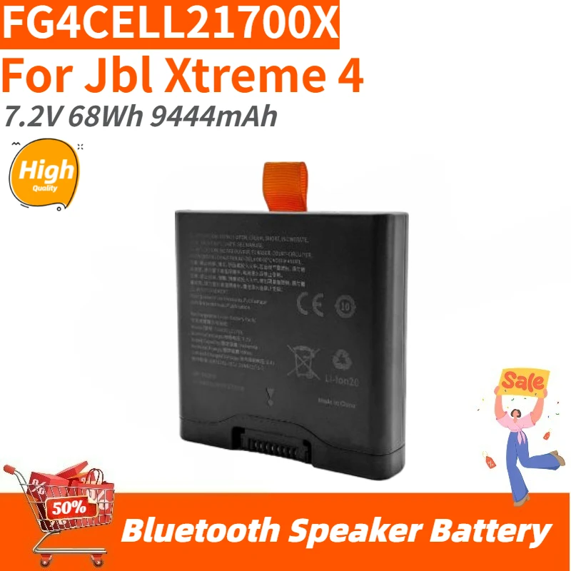 

Новая сменная батарея высокой емкости FG4CELL21700X 7.2V 68Wh 9444mAh для Bluetooth-колонки JBL Xtreme 4 Partybox 320