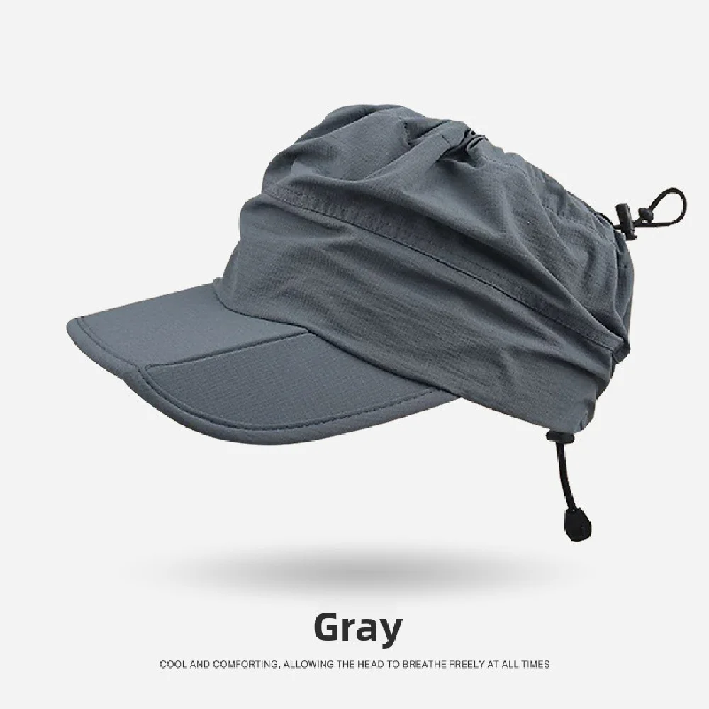 حقيبة قابلة للطي، قمة فارغة، قبعة بيسبول، سريعة الجفاف، الجري في الهواء الطلق، الرياضة، تظليل الشمس وقبعة الحماية من الشمس