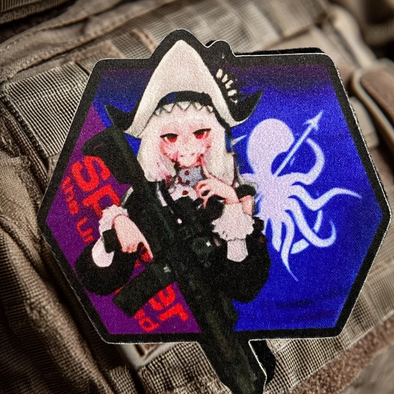 

AniAnime Girl Patch Military Tactics Morale Badge Print Hook and Loop Backpack Clothes Decorative Accessories Sticker Armband
