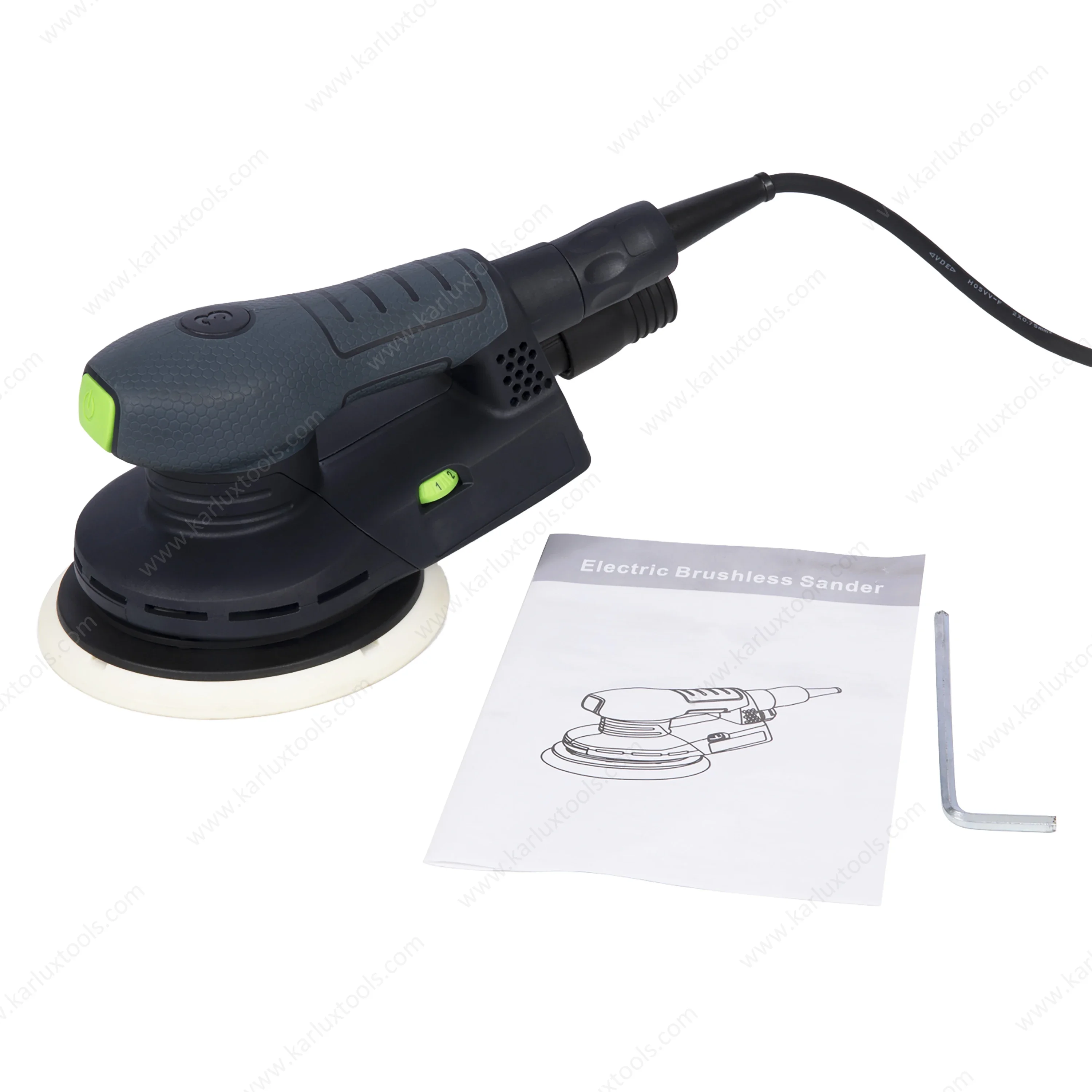5mm in Orbit 110V 400W Motor Central Vacuum Ergonomic Lightweight Electric Random Orbital Sander for Metal Fabrication Wood
