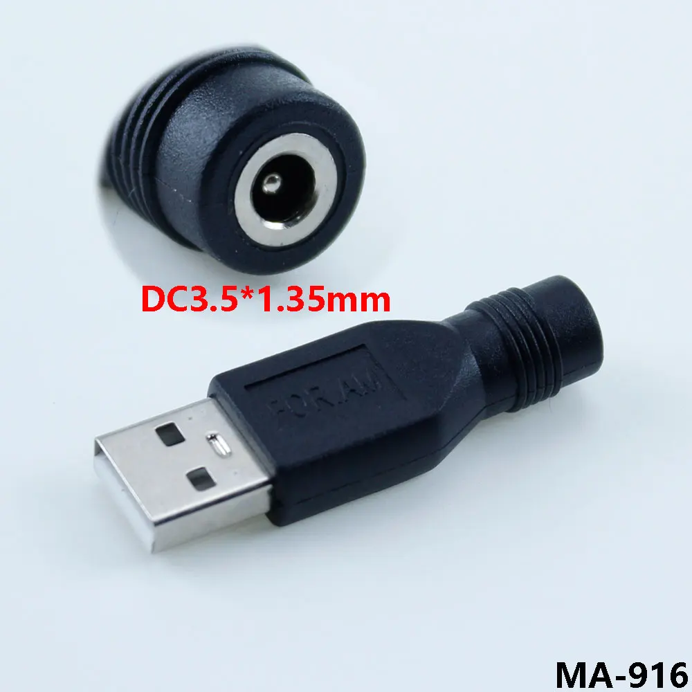 USB para DC Adaptador Feminino, macho para fêmea, 4.0*1.7/3.5*1.35mm, 4017/35135, 1PC