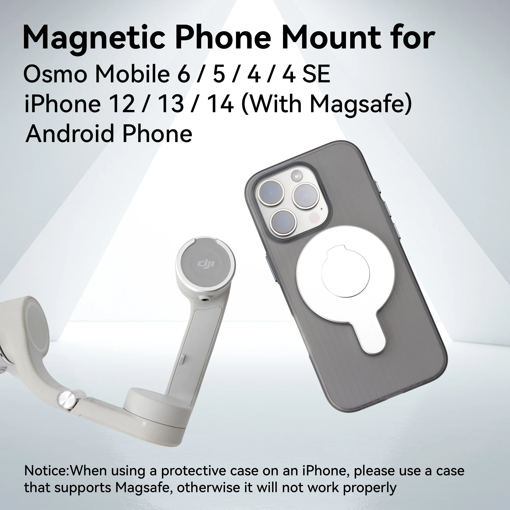for DJI OM 7/7P/6 Magsafe Adapter Ring Holder Phone Clamp For