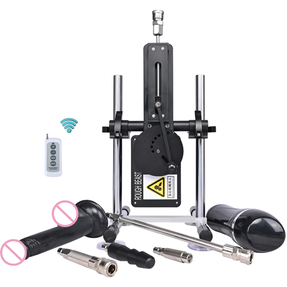 ROUGH BEAST Sex Machine Wireless Control Powerful Automatic Love Machine Telescopic Distance Adult Sex Toys for Women and Men