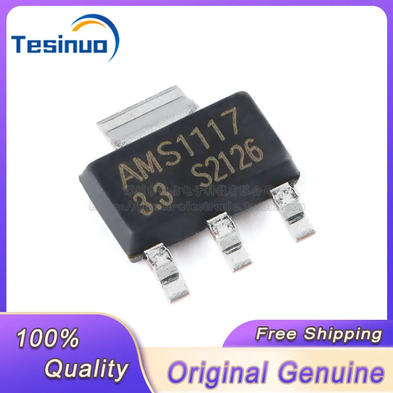 100/PCS New Original UMW AMS1117-3.3 SOT-223 Voltage Regulator LDO Chip In Stock