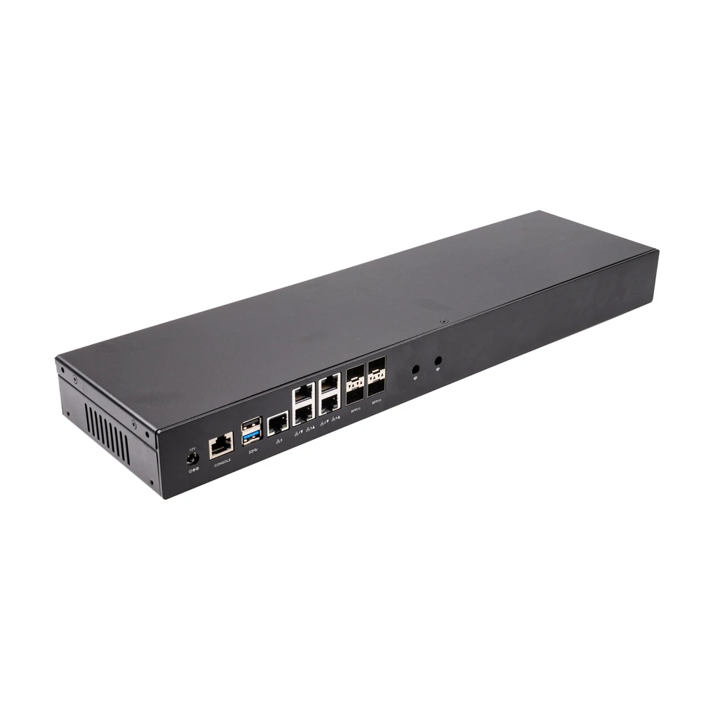 1U Chassis Qotom Mini PC 5*2.5G Lan 4 SFP+ Atom Fileserver C3338R C3558R C3758 C3758R Mini PC Home Server