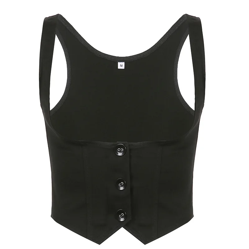 Solid Color Outer Waistband Vest Women's Cross-border Sleeveless Slim-fit New Fashion Top Women