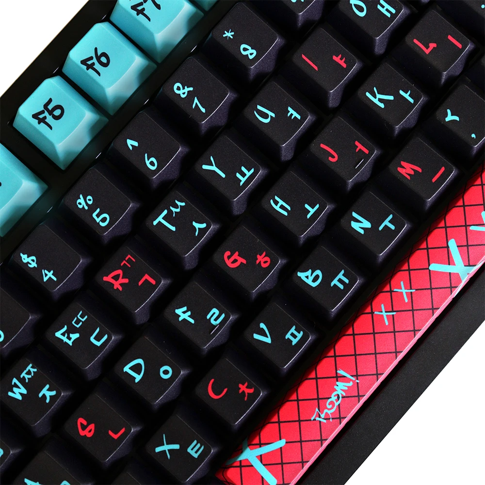 Jinx الكورية الكرز الشخصي PBT 129 مفاتيح خمسة جوانب صبغ الفرعية أغطية المفاتيح للوحة المفاتيح الميكانيكية GH60/GK61/GK64/84/87/96/104/108/980