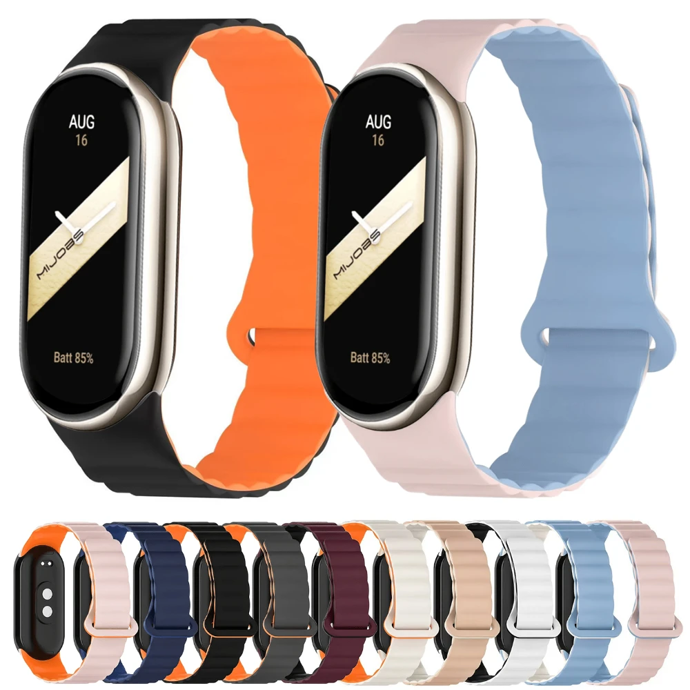 

Silicone strap For Xiaomi Mi band 9 8 Magnetic bracelet replacement wristband For Xiaomi Mi band 7 6 5 4 Watchbands accessories