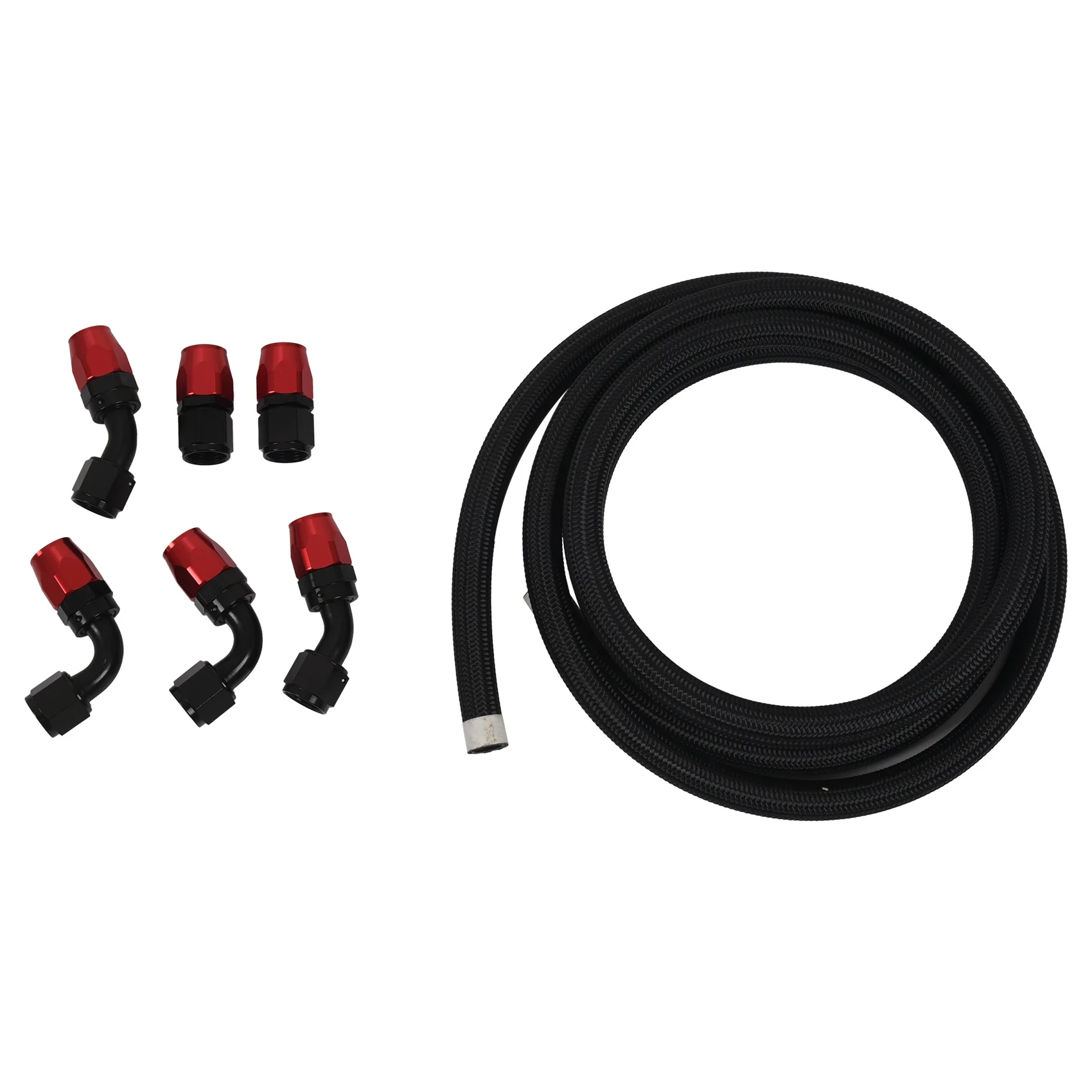 Prominent 3 Meter AN10 10AN Nylon&Stainless Steel Braided Hose+AN10 Hose End Fittings Adaptor Kit Oil/Fuel/Water Hose Line