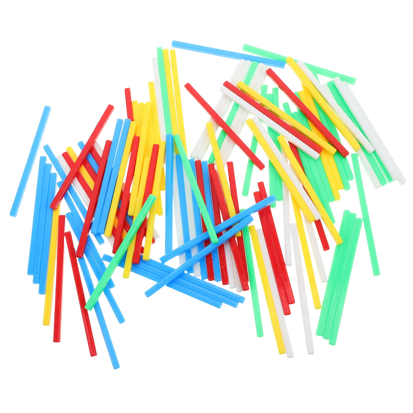 100Pcs Math Teaching Aids Colorful Plastic Counting Sticks Classroom Homeschool Sorting Pattern Matching Educational