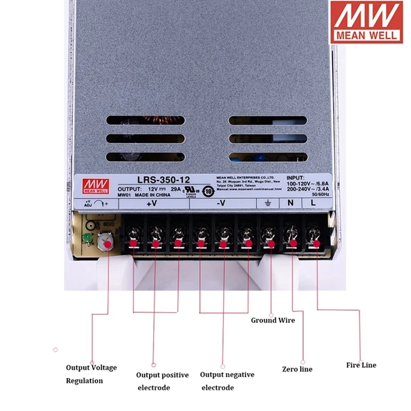 Imagem -06 - Mean Well Iluminação Led Switching Power Supply 12v 24 Lrs6005 Lrs-60012 Lrs-600-15 Lrs-60024 Lrs-600-27 Lrs-60036 Lrs-60048