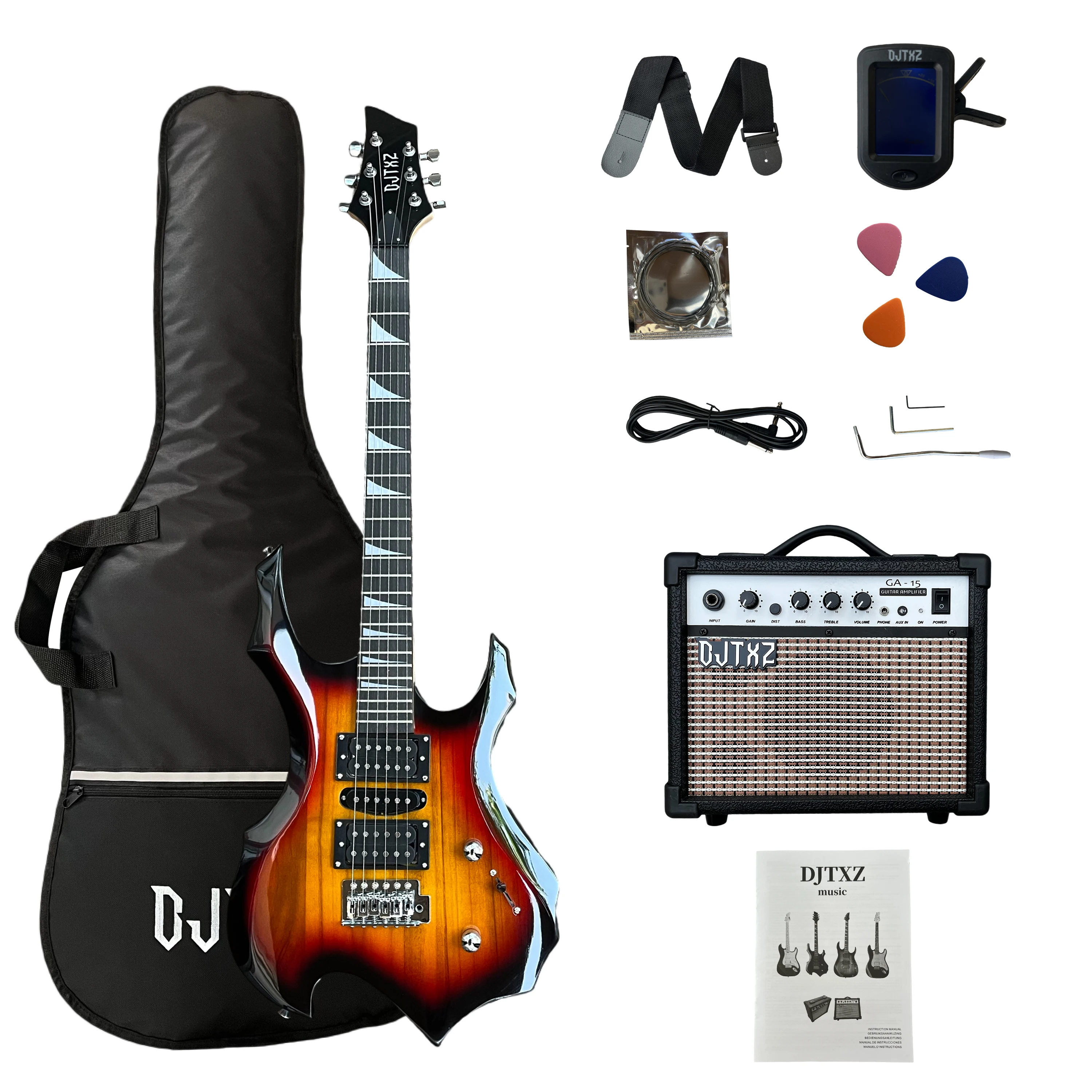 Electric Guitar with Speaker Amplifier Guitar Performance Special Set Alien Guitar Practice