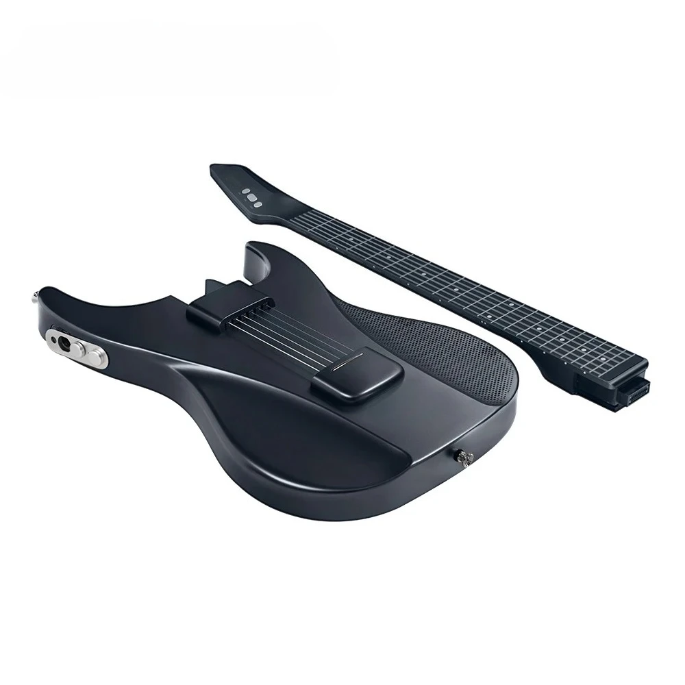 

Гитара для путешествий, силиконовые струны без боли при натяжении, 9 звуковых стилей, акустическая бас-гитара со встроенным динамиком и микрофоном