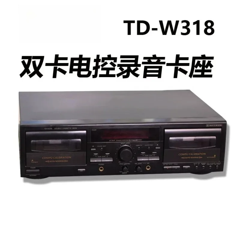 Dual Cassette Deck Recorder 2-Way Tape Deck Player with Auto Reverse Hi-Fi Stereo Sound Vintage Audio Equipment