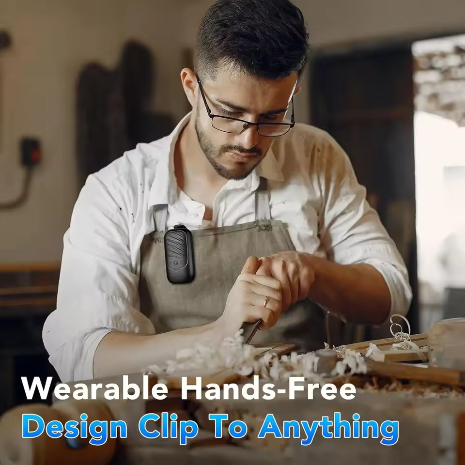 Wearable Mini Bluetooth Speaker Clip-On Wireless Portable Speakers Built-in ENC Mic Hands-free Call For Work Outdoors - AliExpress 44