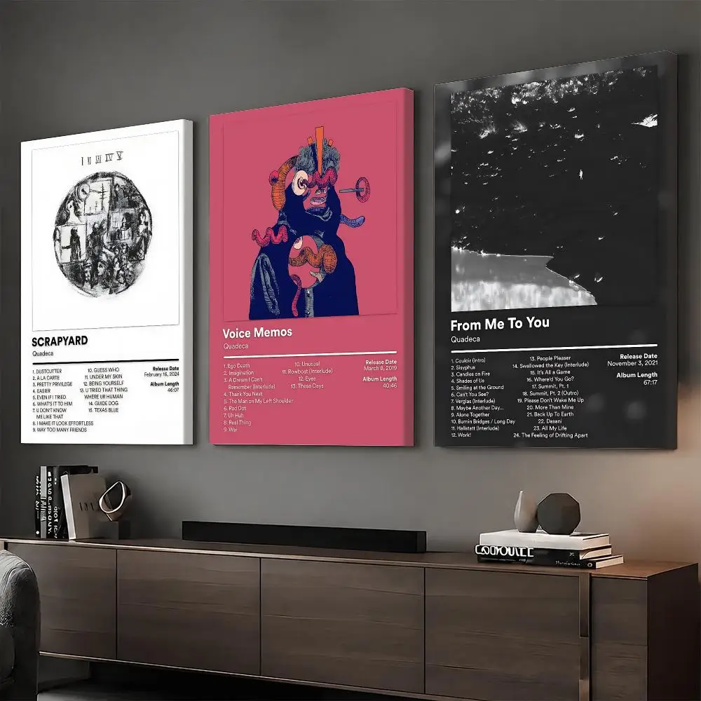 Q-Quadeca Rapper Album Painting Calligraphy HD Modern Style Inner Frame Canvas Poster Bedroom Room Hallway Wall Art Decor