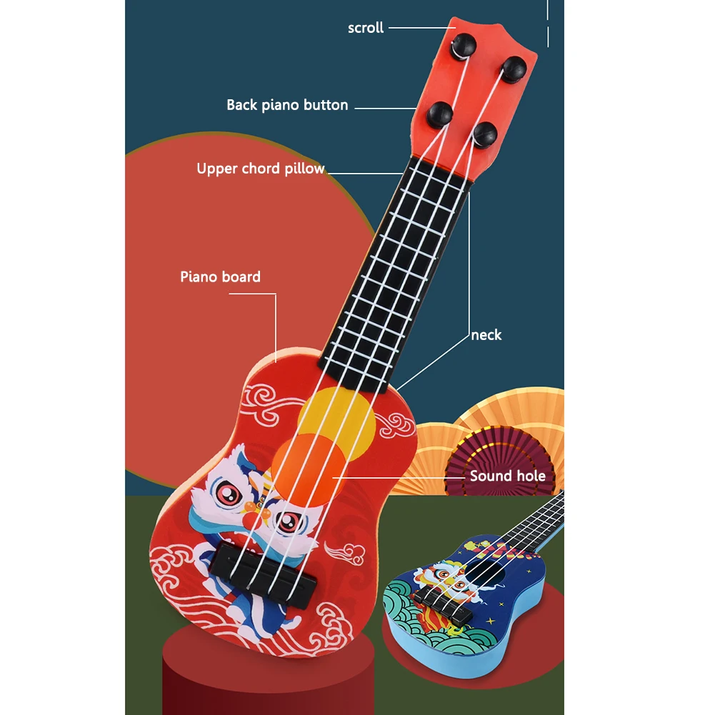 Ukulele 4 String Mini Guitar Model Musical Instruments Education Toys for Kids