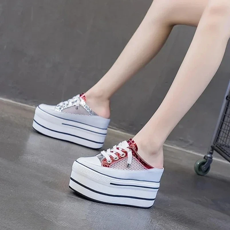 

Женские получешки из спилка, весна-лето 2021, туфли на плоской платформе, женские кроссовки на танкетке на толстой подошве, женская обувь