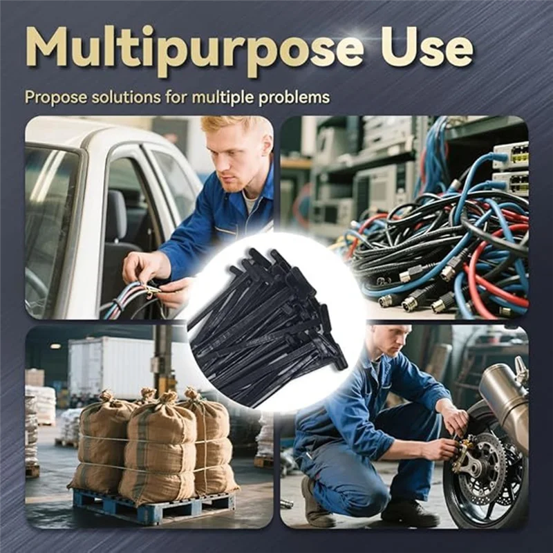 ABKW-parafuso de fixação automática 100 peças fivela de gravata de cabo de nylon universal para reparo de para-choque de carro, casa e garagem