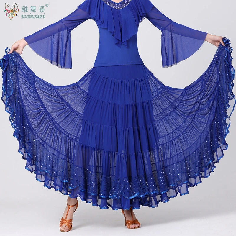 Flamenco Big Swing Skirt Dress Women Lady Red Stage Performance Costume Ballroom Waltz Dancewear Tango Flamenco Dancing Costume
