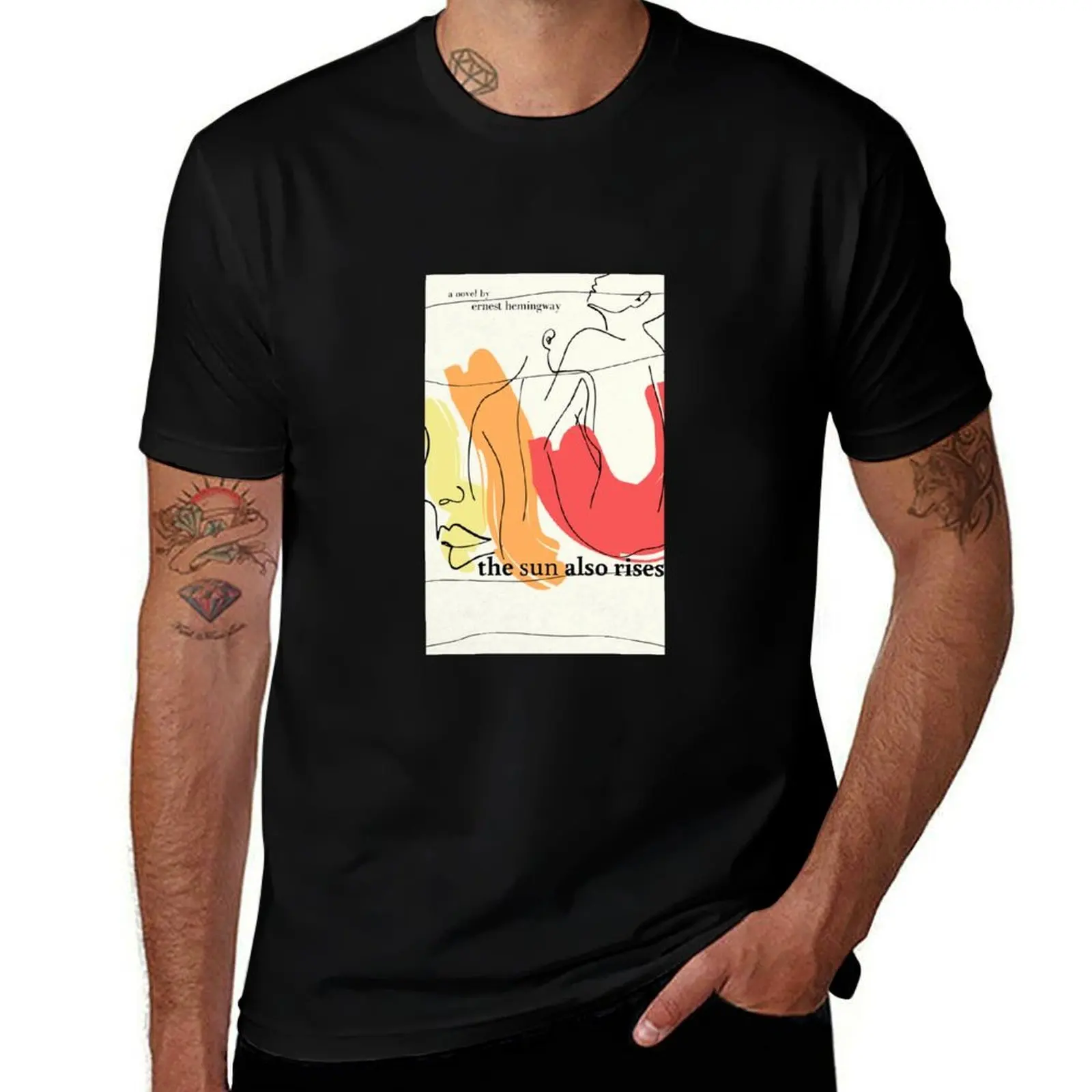 

The Sun Also Rises - Book cover design T-Shirt Casual Daily Graphic Tee