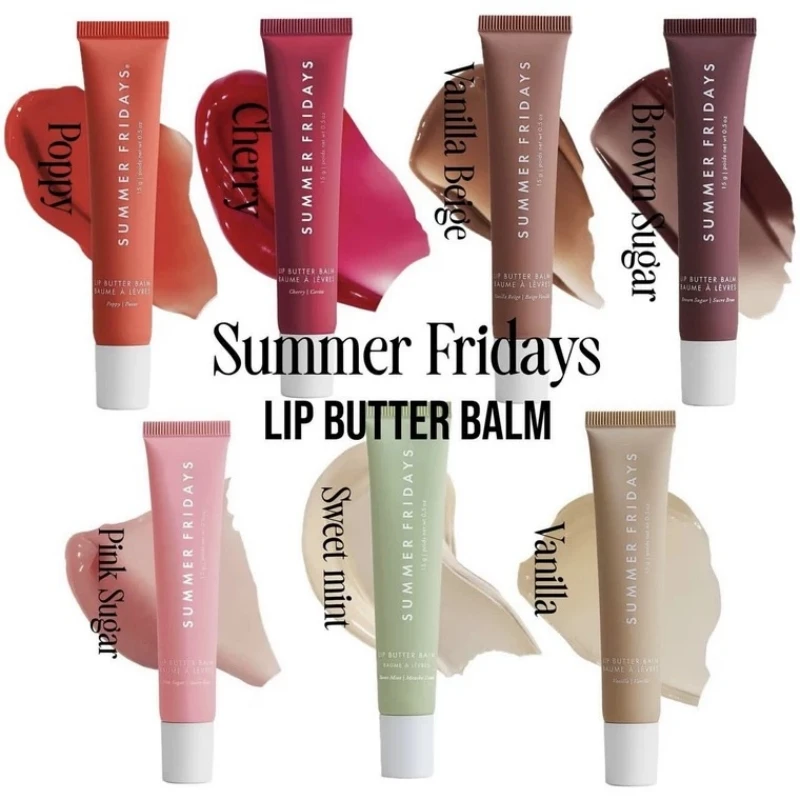 5 rodzajów Summer Fridays Lip Balm Deep Moisturizing Lip Glaze Essence Gel Oil Długotrwała odżywcza pielęgnacja ust Kobiety Dziewczyny Makijaż