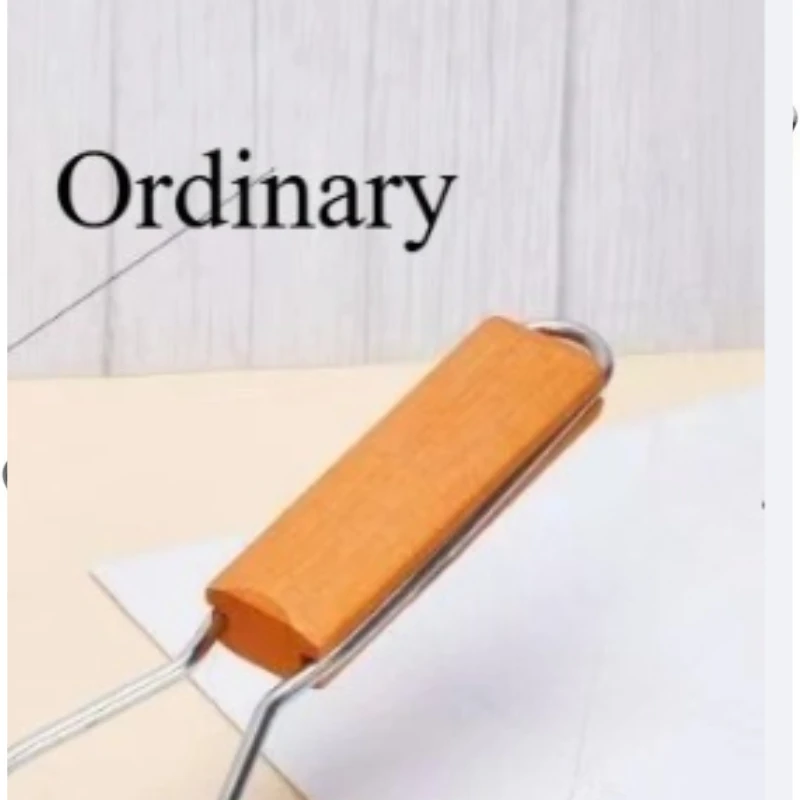Suitable for Folding Frying Pans, Picnic Baking Pans, Heat-resistant Wooden Handle Double Mouthed Steak Pans (uncovered)